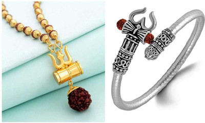 Ausrich Brass Gold-plated, Silver Brown, Silver Jewellery Set(Pack of 1)