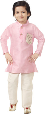 JCT DRESSES Boys Festive & Party Kurta and Pyjama Set(Multicolor Pack of 1)