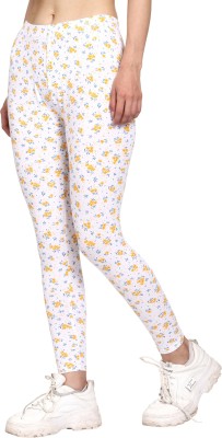 OUTFLITS Ankle Length  Western Wear Legging(Yellow, Printed)