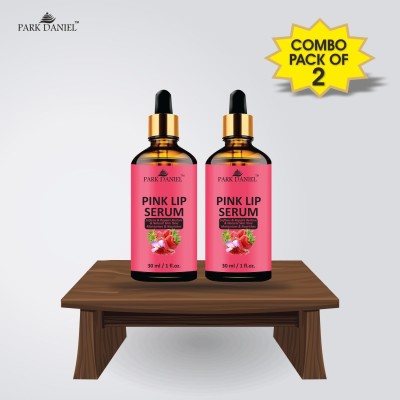 PARK DANIEL Pink Lip Serum Oil -With Vitamin E- For Glossy & Shiny Lips with Moisturizing Effect-Fruity Flavor- Men & Women Combo pack of 2 bottles of 30 ml(60 ml) Natural(Pack of: 2, 60 g)