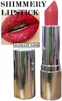 tanvi27 PROFESSIONAL SHIMMERY & SHINY LONG LASTING LIPSTICK(RED, 3.8 g)