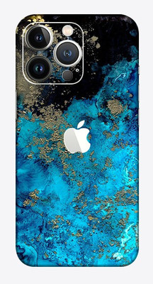 OggyBaba APPLE iPhone Pro Max, Phone Back side Protector and Camera Protector Mobile Skin(Blue Aqua Skin Matte Finish)