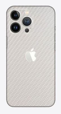 Satisfactory Apple iPhone 13 Pro Max Mobile Skin(White Carbon Fiber Skin With Matte Finish)
