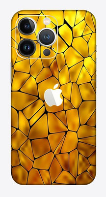 OggyBaba APPLE iPhone 13 Pro Max, Phone Back side Protector and Camera Protector Mobile Skin(Yellow Pebbles Skin Matte Finish)