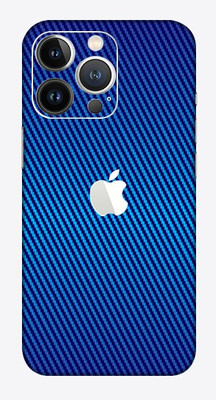 OggyBaba APPLE iPhone 13 Pro Max, Phone Back side Protector and Camera Protector Mobile Skin(Royal Blue Carbon Fibre Skin Matte Finish)