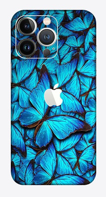 OggyBaba APPLE iPhone 13 Pro Max Mobile Skin(Sky Blue Butterfly Skin Matte Finish)