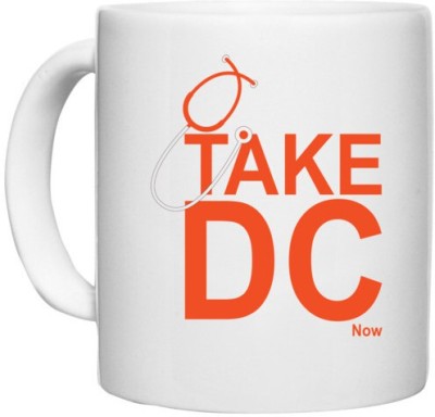 UDNAG White Ceramic Coffee / Tea 'Doctor, Nurse | Nurse Take DC' Perfect for Gifting [330ml] Ceramic Coffee Mug(330 ml)