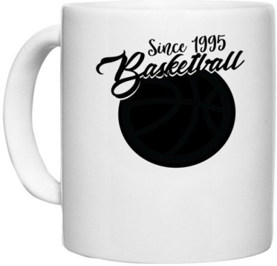 UDNAG White Ceramic Coffee / Tea 'Basketball | Since 1995 Basketball' Perfect for Gifting [330ml] Ceramic Coffee Mug(330 ml)