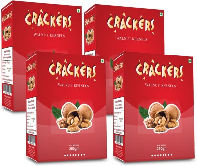 Go Crackers Light Amber Halves Walnuts Kernels 1 Kg (250g x 4) Walnuts(4 x 62.5 g)