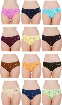 Cavenders Women Hipster Multicolor Panty(Pack of 12)