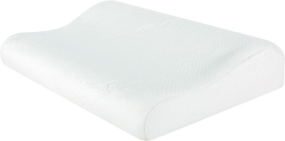 The White Willow Standard Size Cervical Contour Memory Foam Motifs Sleeping Pillow Pack of 1(White)