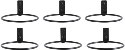 Appeasy Wall Mounting Hanging Plant Stand for Balcony Garden Indoor & Outdoor. (Ring Shape-Set of 6) Plant Container Set(Pack of 6, Metal)