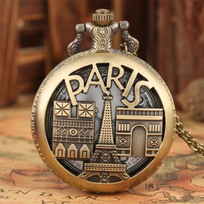 Seven Square Personalized PARIS vintage antique maritime brass watch Key Chain