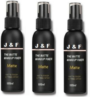 J & F LONG LASTING MAKEUP SETTING SPRAY FIXER Pack of 3 Primer  - 300 ml(Transparent)