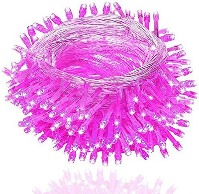 s k traders 50 LEDs 20 m Pink Steady String Rice Lights(Pack of 1)