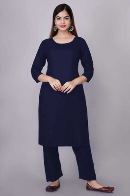 Rangkriti Solid Kurta, Trouser/Pant & Dupatta Set