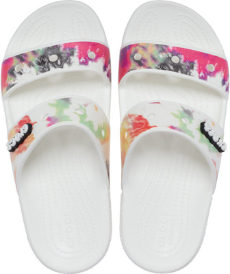 CROCS Men ClscCrcsTiDySdl Slides(White , 8)