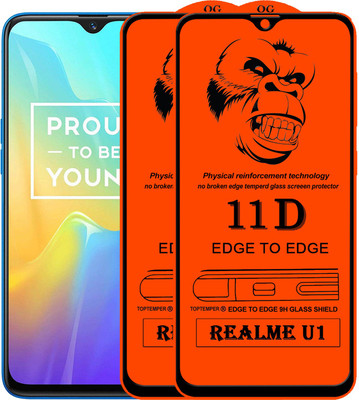 TOPTEMPER Edge To Edge Tempered Glass for Realme U1(Pack of 2)