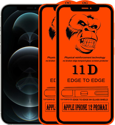 TOPTEMPER Edge To Edge Tempered Glass for APPLE IPHONE 12 PRO MAX(Pack of 2)
