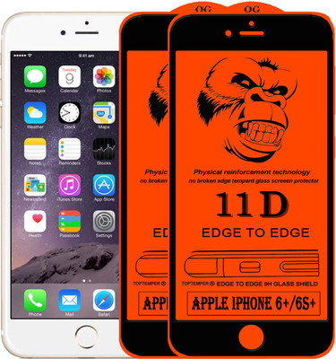 TOPTEMPER Edge To Edge Tempered Glass for Apple iPhone 6s Plus(Pack of 2)