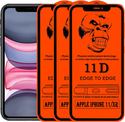 TOPTEMPER Edge To Edge Tempered Glass for Apple iPhone XR(Pack of 3)