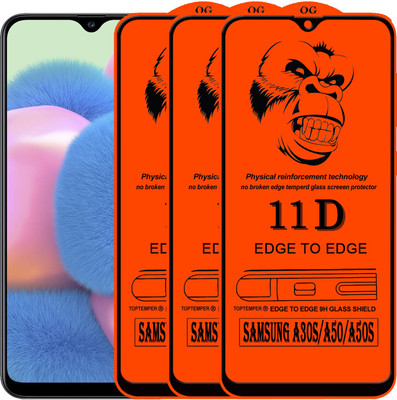 TOPTEMPER Edge To Edge Tempered Glass for SAMSUNG GALAXY A50(Pack of 3)