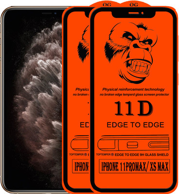 TOPTEMPER Edge To Edge Tempered Glass for APPLE IPHONE 11 PRO MAX(Pack of 2)