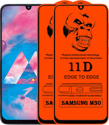 TOPTEMPER Edge To Edge Tempered Glass for SAMSUNG GALAXY M30(Pack of 2)