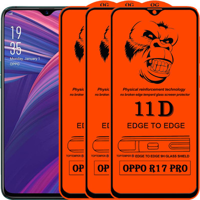 TOPTEMPER Edge To Edge Tempered Glass for OPPO R17 PRO(Pack of 3)