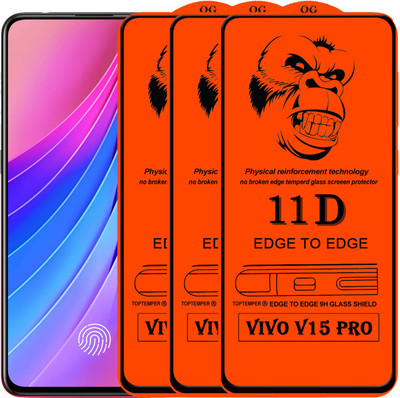 TOPTEMPER Edge To Edge Tempered Glass for VIVO V15 PRO(Pack of 3)
