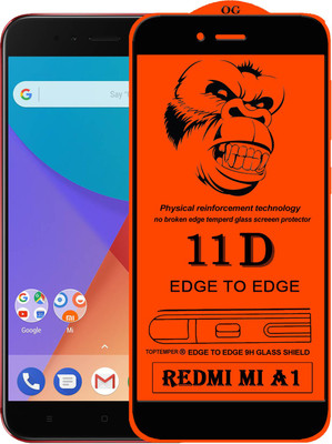 TOPTEMPER Edge To Edge Tempered Glass for Mi A1(Pack of 1)