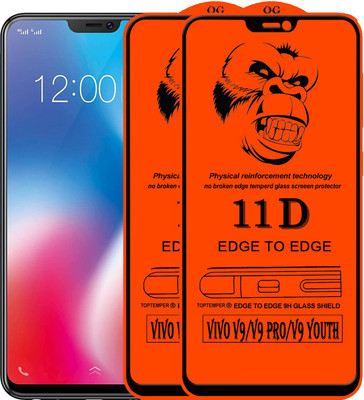 TOPTEMPER Edge To Edge Tempered Glass for VIVO V9 PRO(Pack of 2)