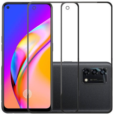 VIGHNAD Edge To Edge Tempered Glass for Oppo F19s(Pack of 2)