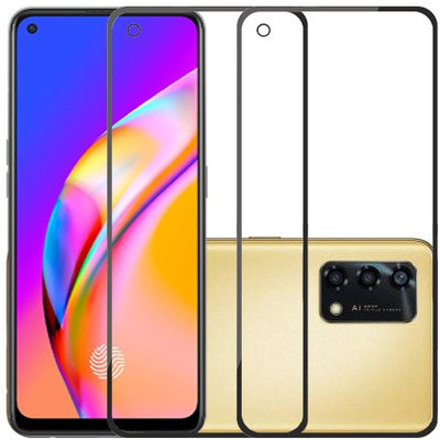 VIGHNAD Edge To Edge Tempered Glass for Oppo F19s(Pack of 2)