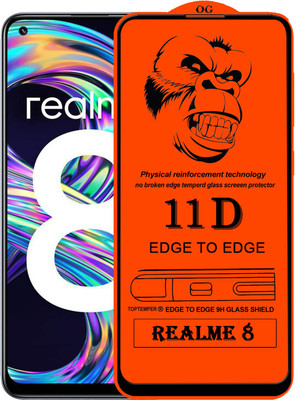 TOPTEMPER Edge To Edge Tempered Glass for REALME 8(Pack of 1)