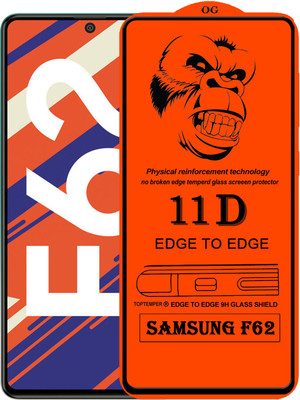 TOPTEMPER Edge To Edge Tempered Glass for SAMSUNG GALAXY F62(Pack of 1)