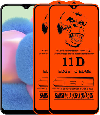 TOPTEMPER Edge To Edge Tempered Glass for SAMSUNG GALAXY A50(Pack of 2)