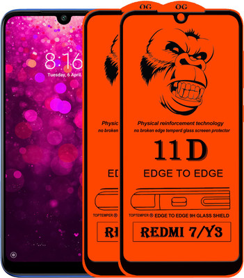 TOPTEMPER Edge To Edge Tempered Glass for REDMI Y3(Pack of 2)