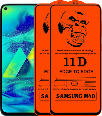TOPTEMPER Edge To Edge Tempered Glass for SAMSUNG GALAXY M40(Pack of 2)