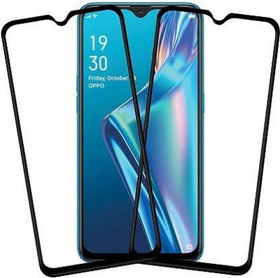 kentop Edge To Edge Tempered Glass for Realme 3i(Pack of 2)