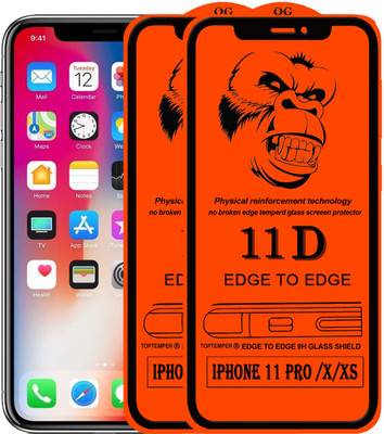 TOPTEMPER Edge To Edge Tempered Glass for APPLE IPHONE 11 PRO(Pack of 2)