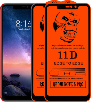 TOPTEMPER Edge To Edge Tempered Glass for Mi Redmi Note 6 Pro(Pack of 2)