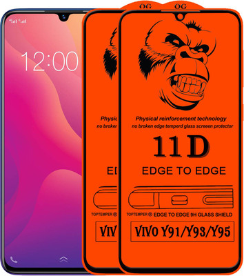 TOPTEMPER Edge To Edge Tempered Glass for VIVO Y95(Pack of 2)