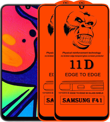 TOPTEMPER Edge To Edge Tempered Glass for SAMSUNG GALAXY F41(Pack of 2)