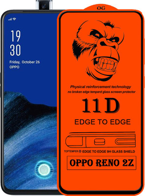 TOPTEMPER Edge To Edge Tempered Glass for OPPO Reno 2z(Pack of 1)