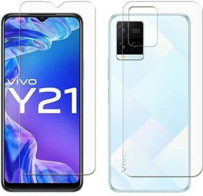 PONDRIK Front and Back Screen Guard for Vivo Y21(Pack of 2)