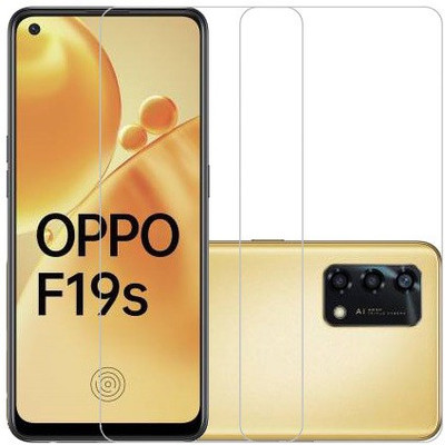 VIGHNAD Tempered Glass Guard for Oppo F19s(Pack of 2)