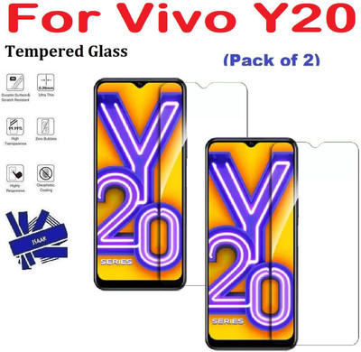 ISAAK Tempered Glass Guard for Vivo Y20(Pack of 2)