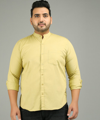 STUDIO NEXX Men Solid Casual Yellow Shirt