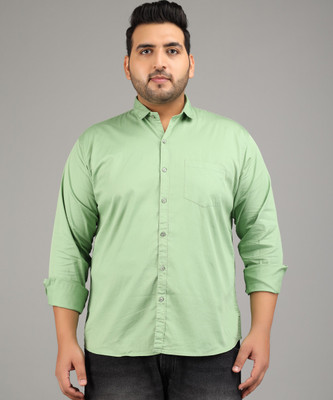 STUDIO NEXX Men Solid Casual Light Green Shirt